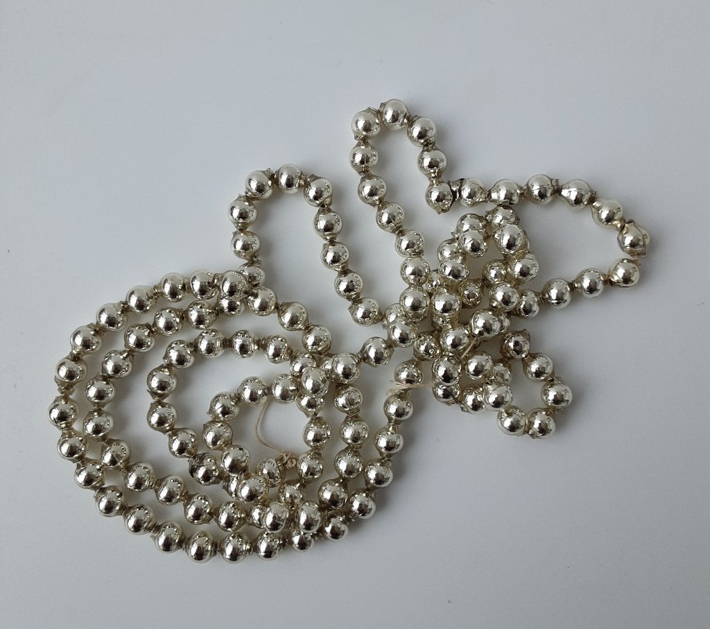 Vintage Glazen Kerstslinger 170 cm • grote kralen (11mm), Diversen, Ophalen of Verzenden, Zo goed als nieuw