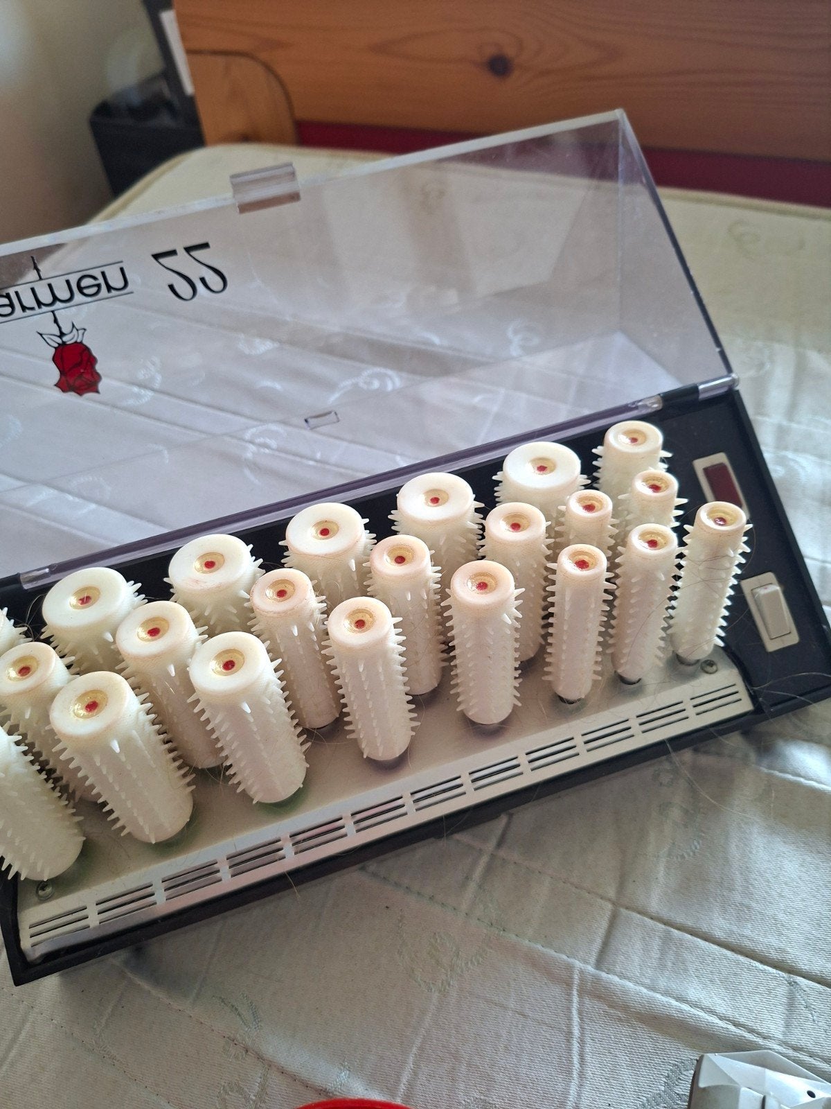 Vintage Carmen 22 krulset met 22 rollers, Witgoed en Apparatuur, Ophalen, Gebruikt, Haarverzorging