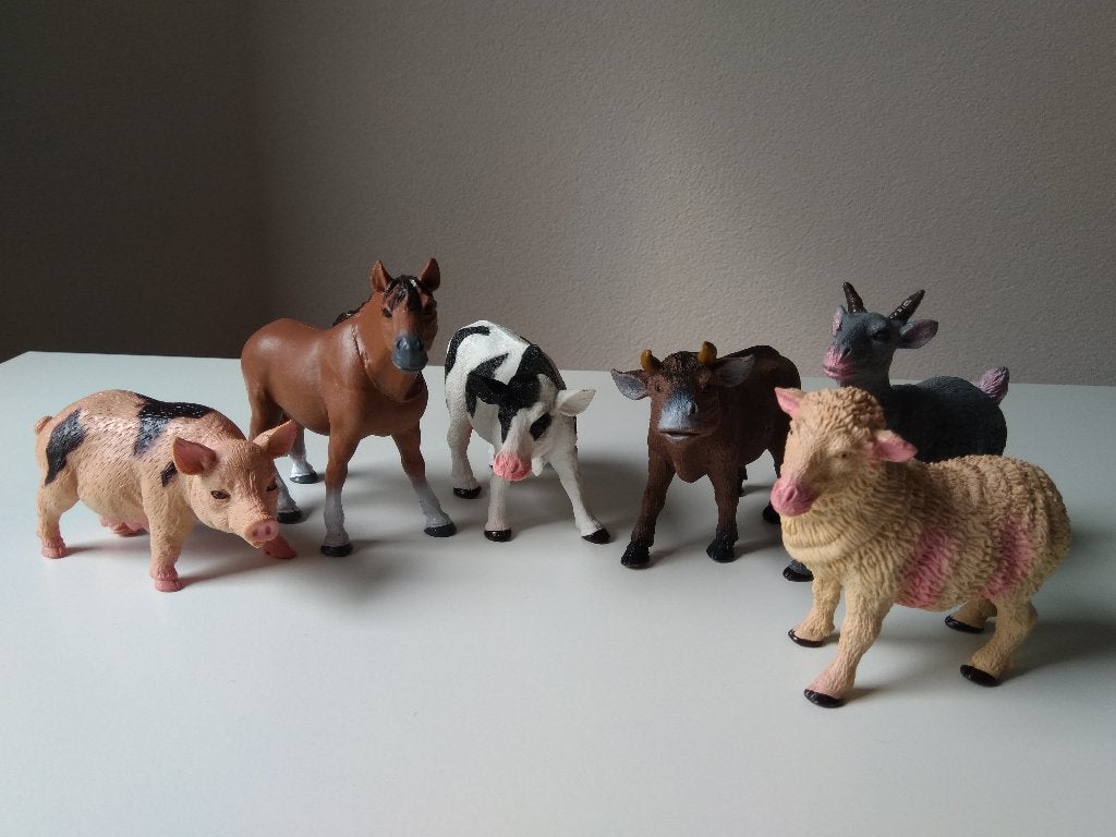 boerderijdieren voor peuters, grote speelfiguren, Ophalen of Verzenden, Zo goed als nieuw