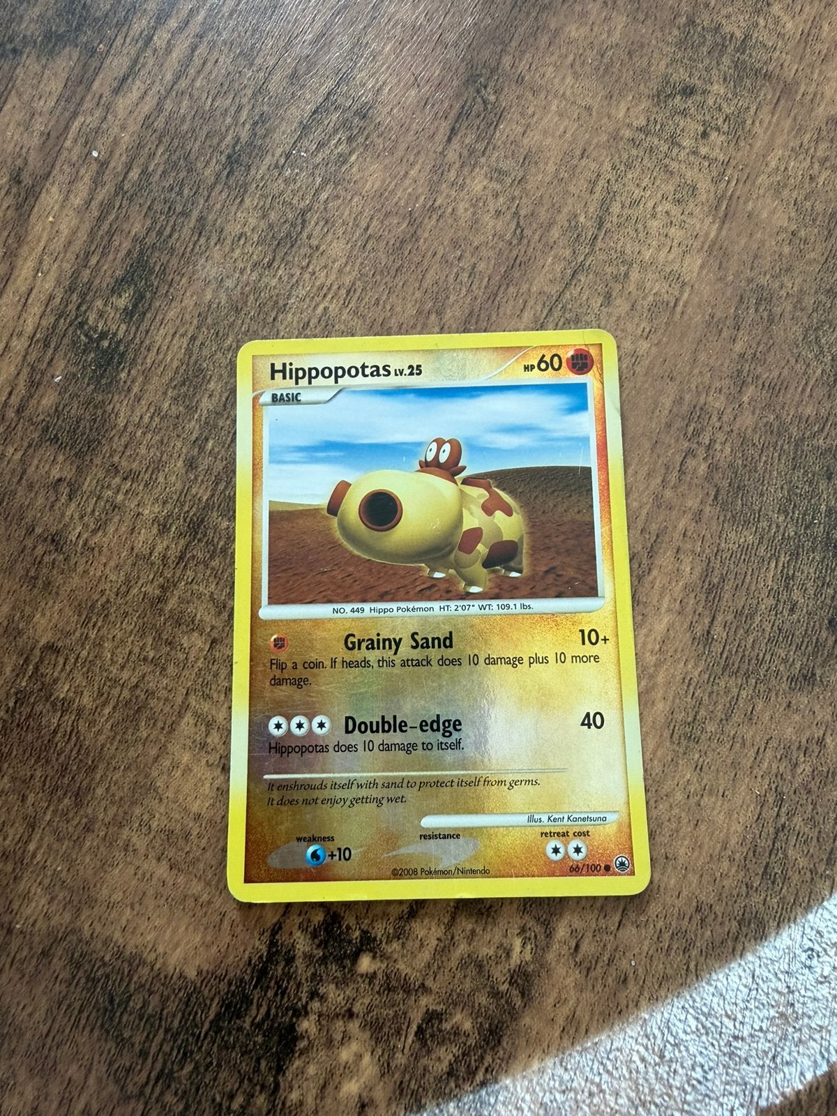 Pokemonkaart hippopotas, Hobby en Vrije tijd, Verzamelkaartspellen | Pokémon, Ophalen of Verzenden, Zo goed als nieuw