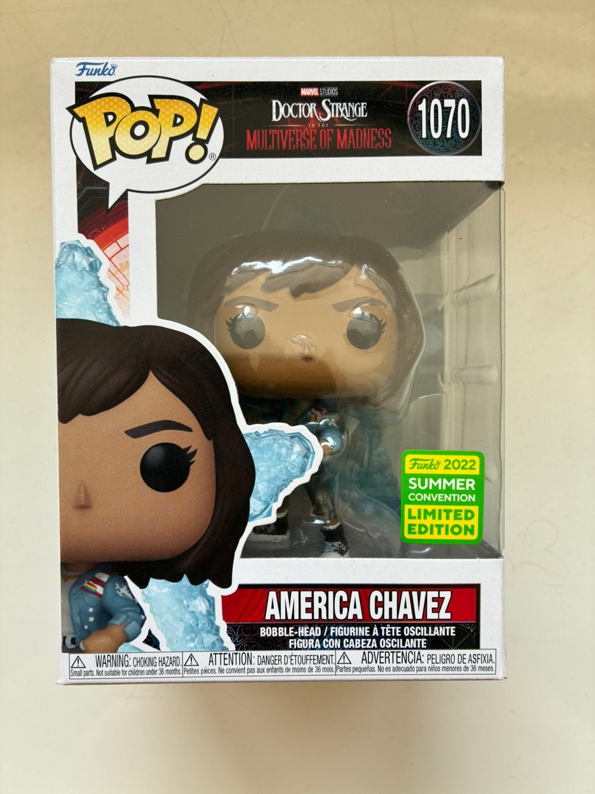 MARVEL funko pop America Chavez LIMITED EDITION nmr 1070, Ophalen of Verzenden, Zo goed als nieuw