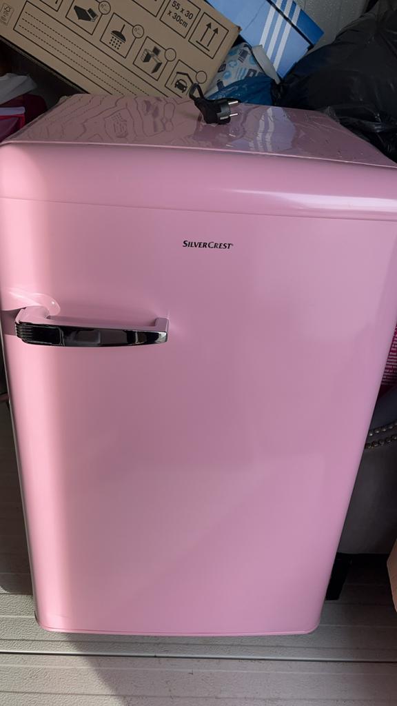 Retro Koelkast Roze tafelmodel zgan, Ophalen, Huis en Inrichting
