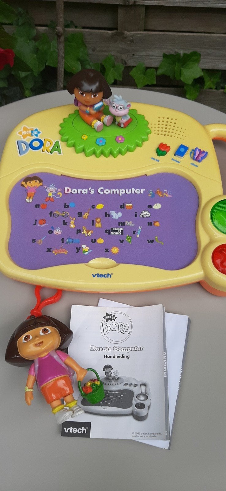 Dora's Computer Educatieve Spelcomputer VTech, Ophalen of Verzenden, Gebruikt, Taal en Lezen, Met licht