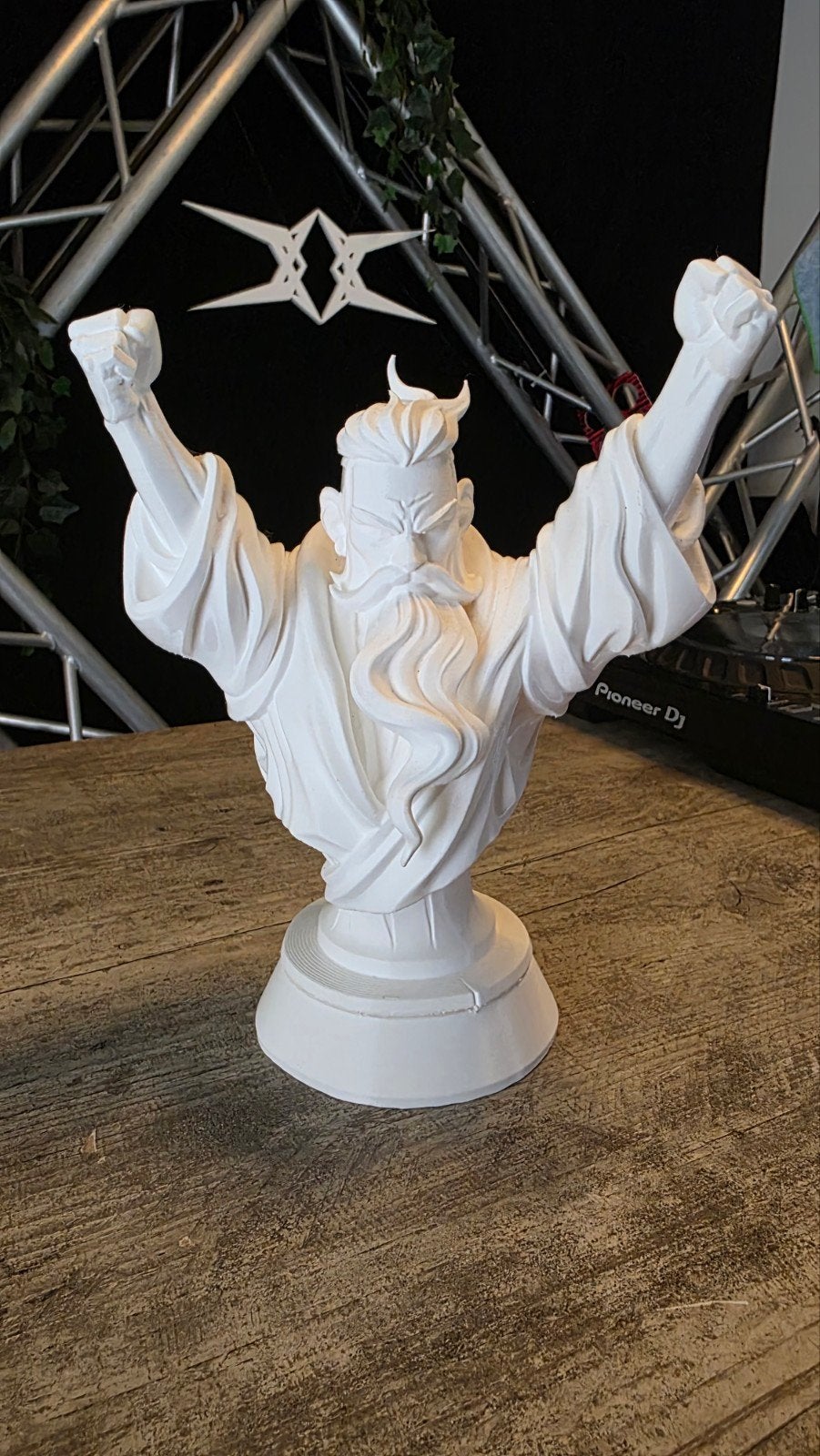 Thunderdome ID&T Wizard Statue 3D-print (Wit), Verzamelen, Ophalen, Nieuw, Pop, Beeldje of Miniatuur