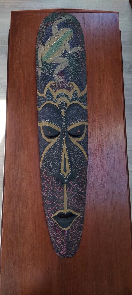 Houten masker, 100x20cm, Antiek en Kunst, Ophalen