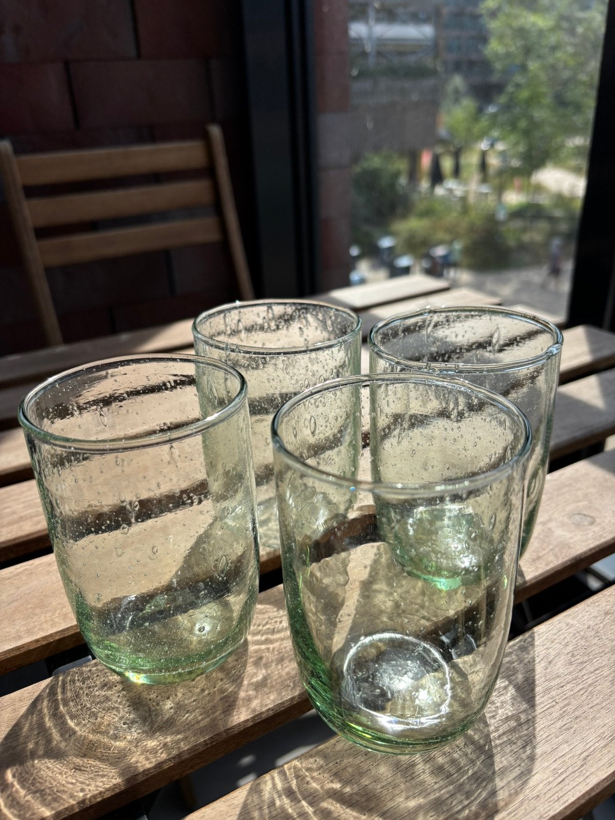 Marokkaanse waterglazen – set van 4 – handgeblazen look, Ophalen, Nieuw