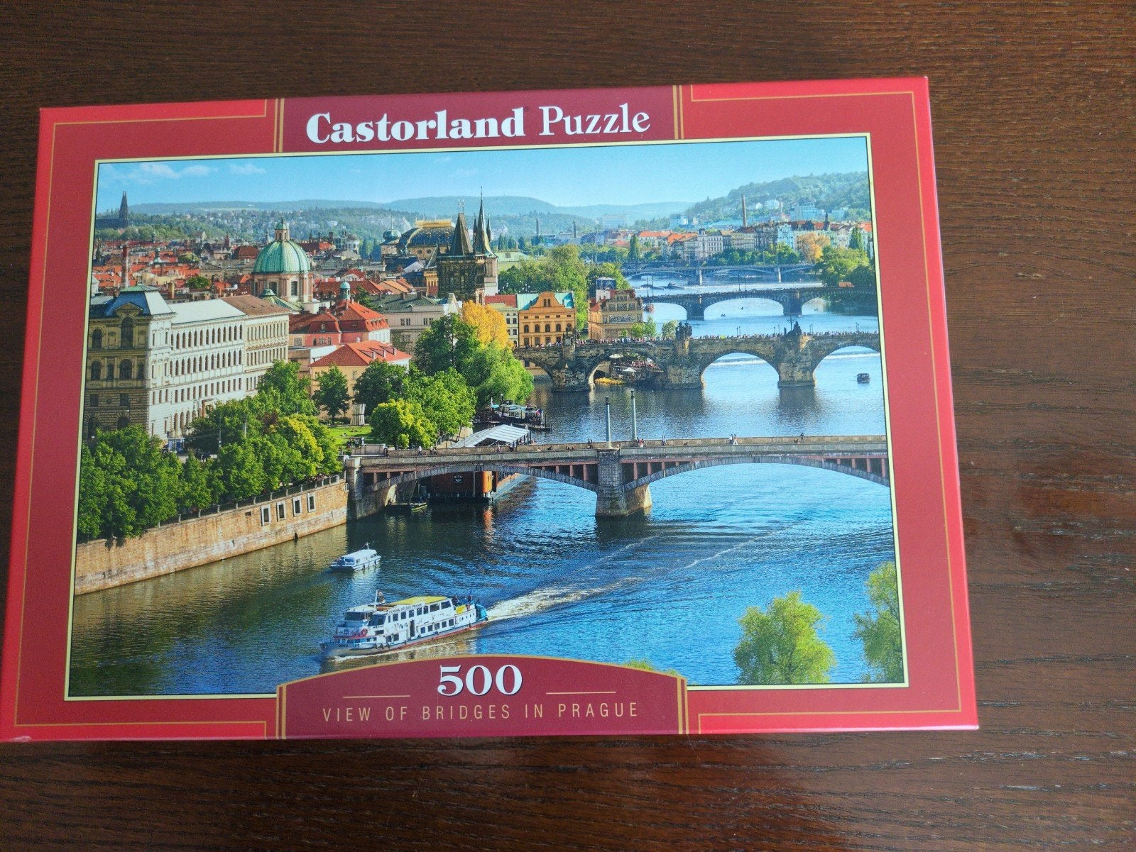 Legpuzzel 500 stukjes - Zicht op bruggen Praag, Ophalen of Verzenden, 500 t/m 1500 stukjes, Nieuw, Legpuzzel