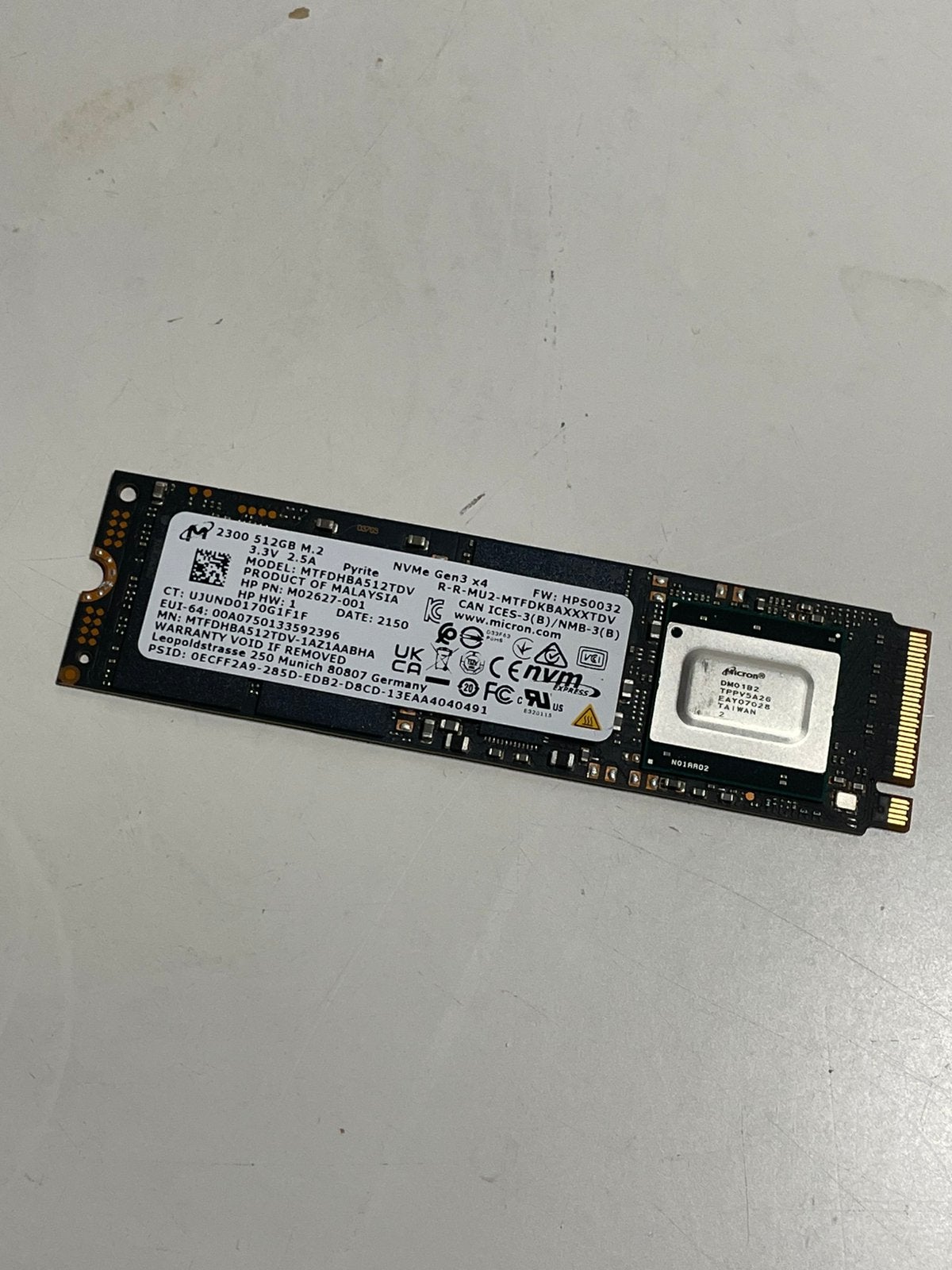 Micron 512GB NVMe SSD, Computers en Software, Harde schijven, Intern, 512GB, SSD, Ophalen of Verzenden