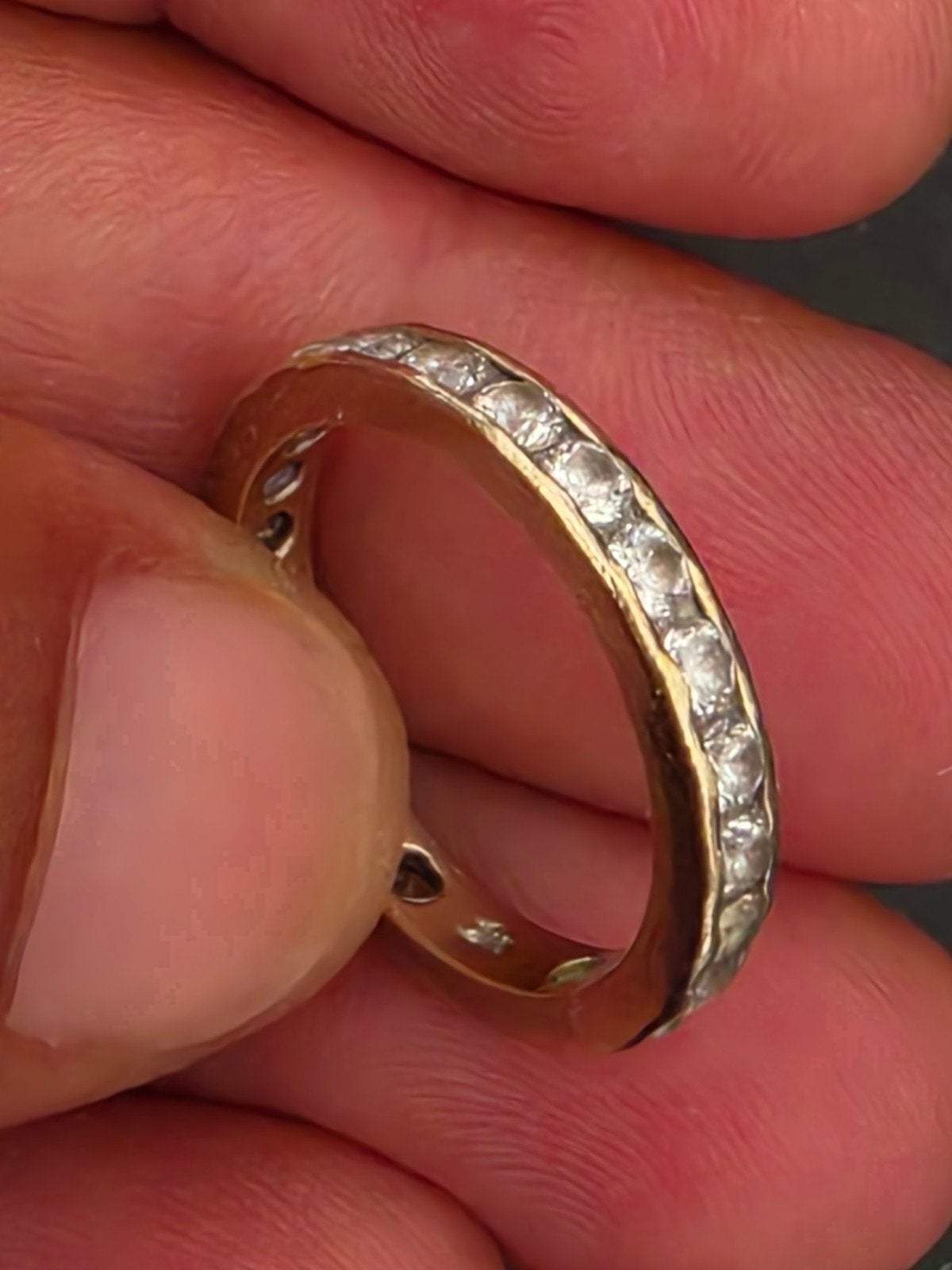 14 karaat wit goud ring, Verzenden, Zo goed als nieuw, Goud
