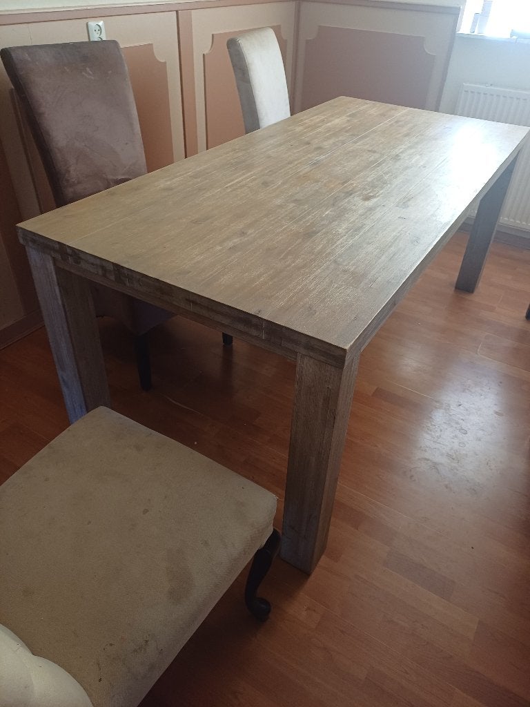 Teak houten set, Ophalen