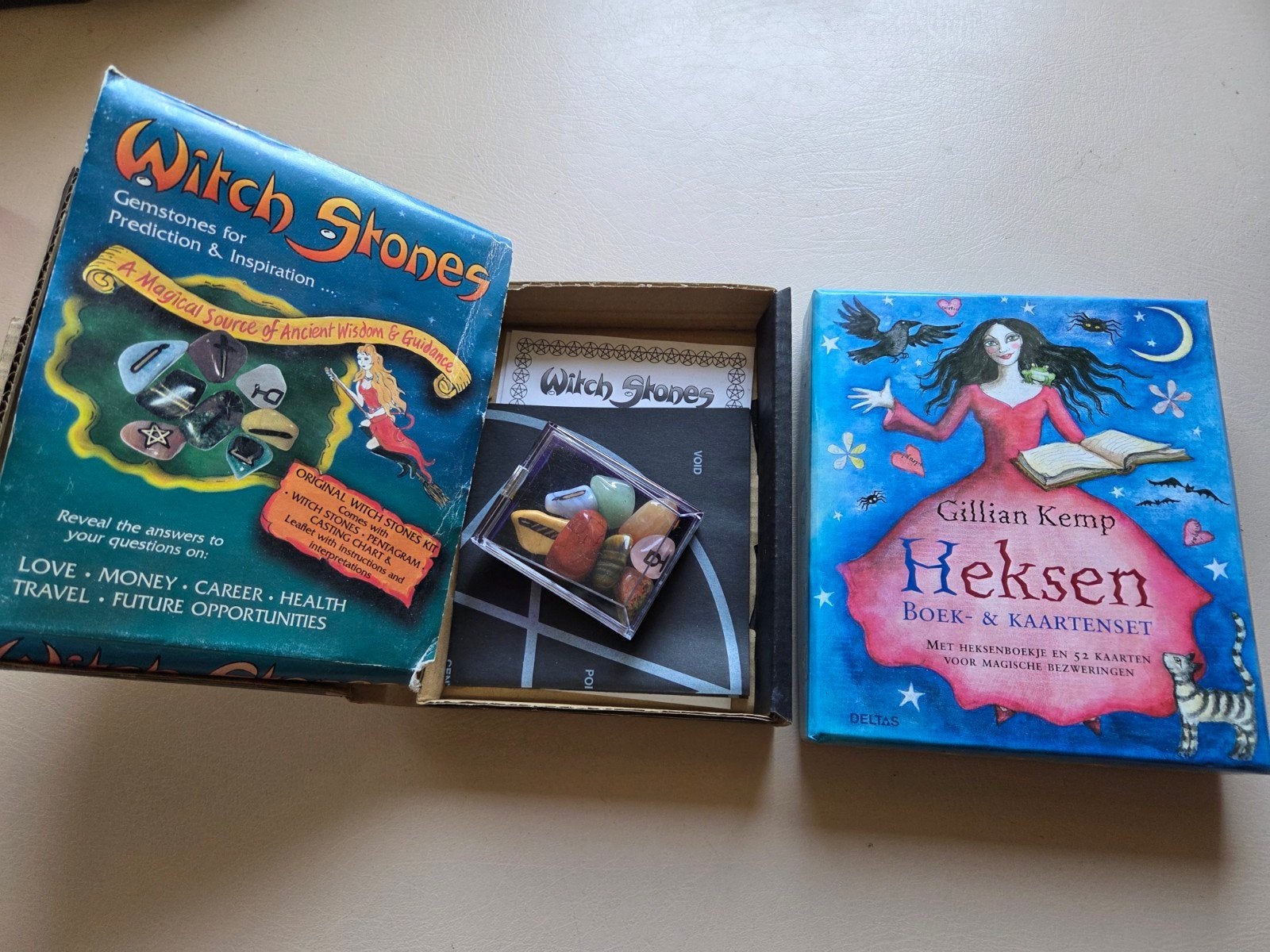 Heksen Orakelkaarten & Witch Stones Wicca Set, Gillian Kemp, Tarot of Kaarten leggen, Overige typen, Ophalen of Verzenden