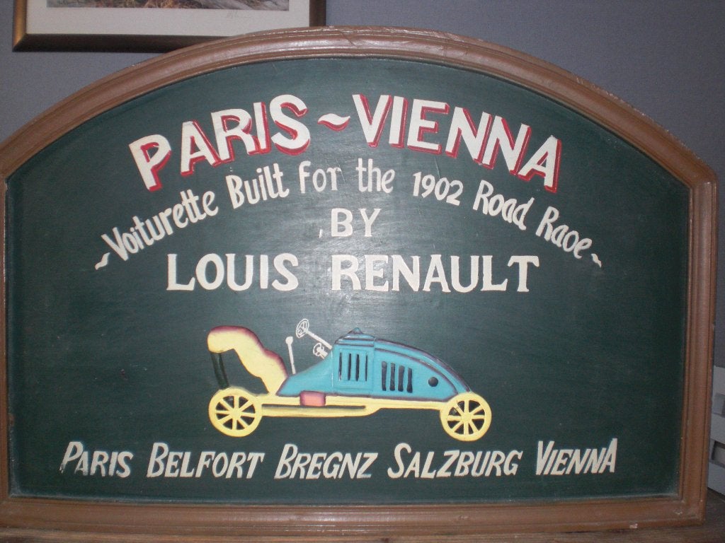 houten Pub bord 74 x 50 cm hoog Paris - Vienna, Ophalen of Verzenden