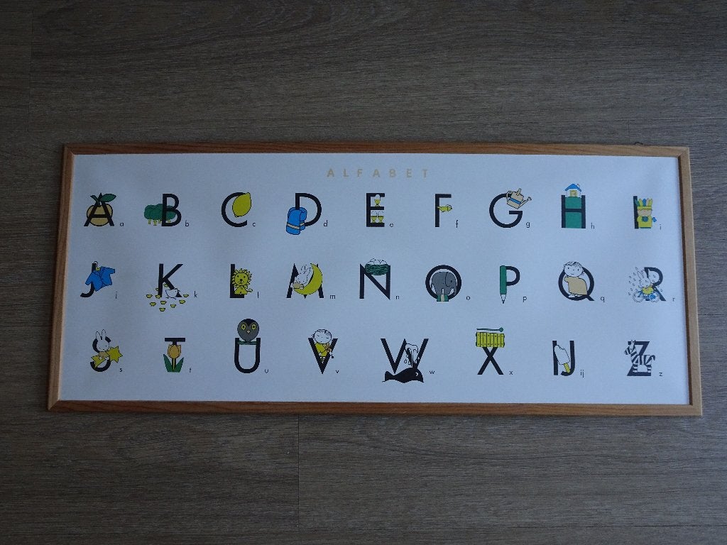Alfabet poster /board Dick Bruna, Ophalen, Gebruikt, Rechthoekig Liggend, A1 t/m A3