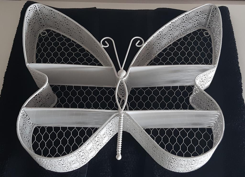 Vlinder muur accessoires, Ophalen of Verzenden, Zo goed als nieuw, Wit, Metaal