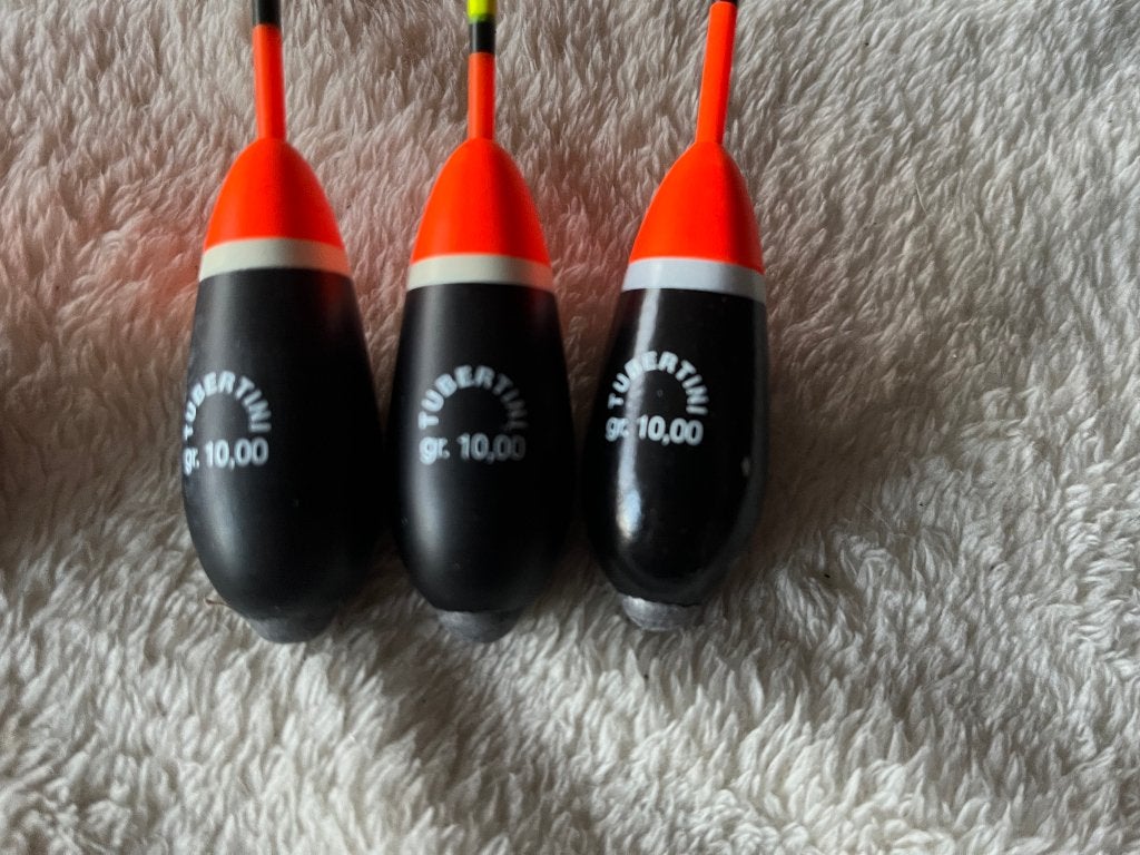 adv 142 / NIEUW serie 6 sinker dobbers TUBERTINI, Watersport en Boten, Ophalen of Verzenden, Nieuw, Dobber of Lood