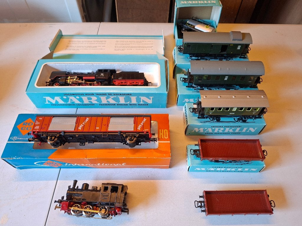Märklin H0 modeltrein startset met o.a. treinen en rails, Ophalen, Wisselstroom, Märklin, Gebruikt