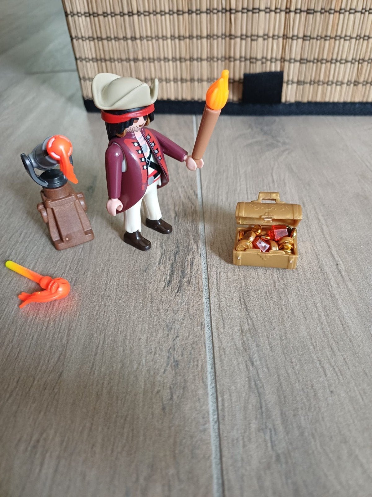 Playmobil Piraat met schatkist en accessoires, Pirates, Gebruikt, Complete set, Ophalen of Verzenden