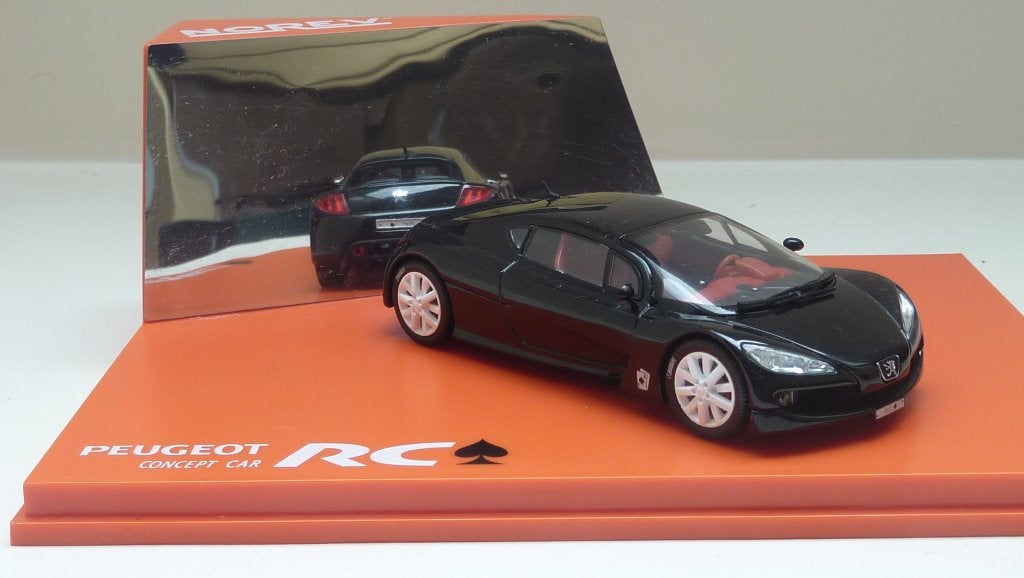 Norev Peugeot RC concept car zwart 1:43, Ophalen of Verzenden, Zo goed als nieuw, Auto, Norev