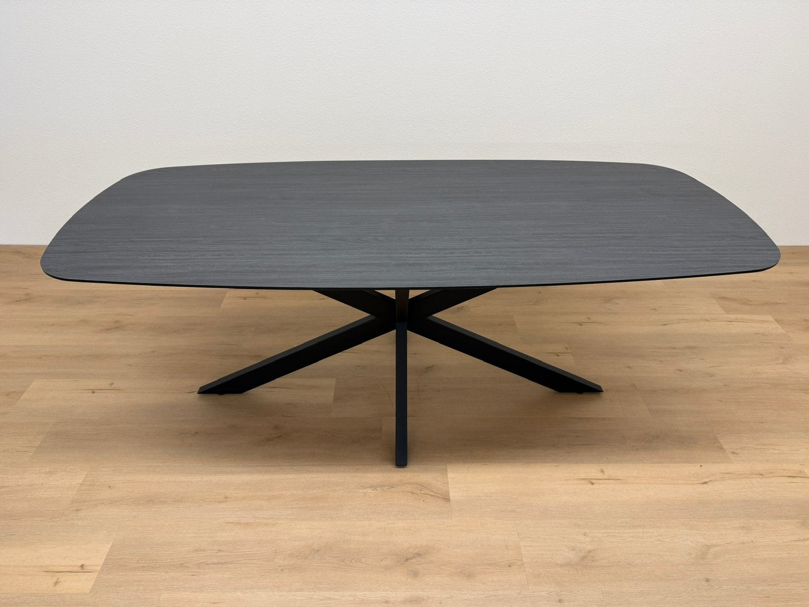 Deens ovale eettafel 220x100 - Eiken HPL - Direct Leverbaar, Huis en Inrichting, 100 tot 150 cm, 200 cm of meer, Ophalen of Verzenden