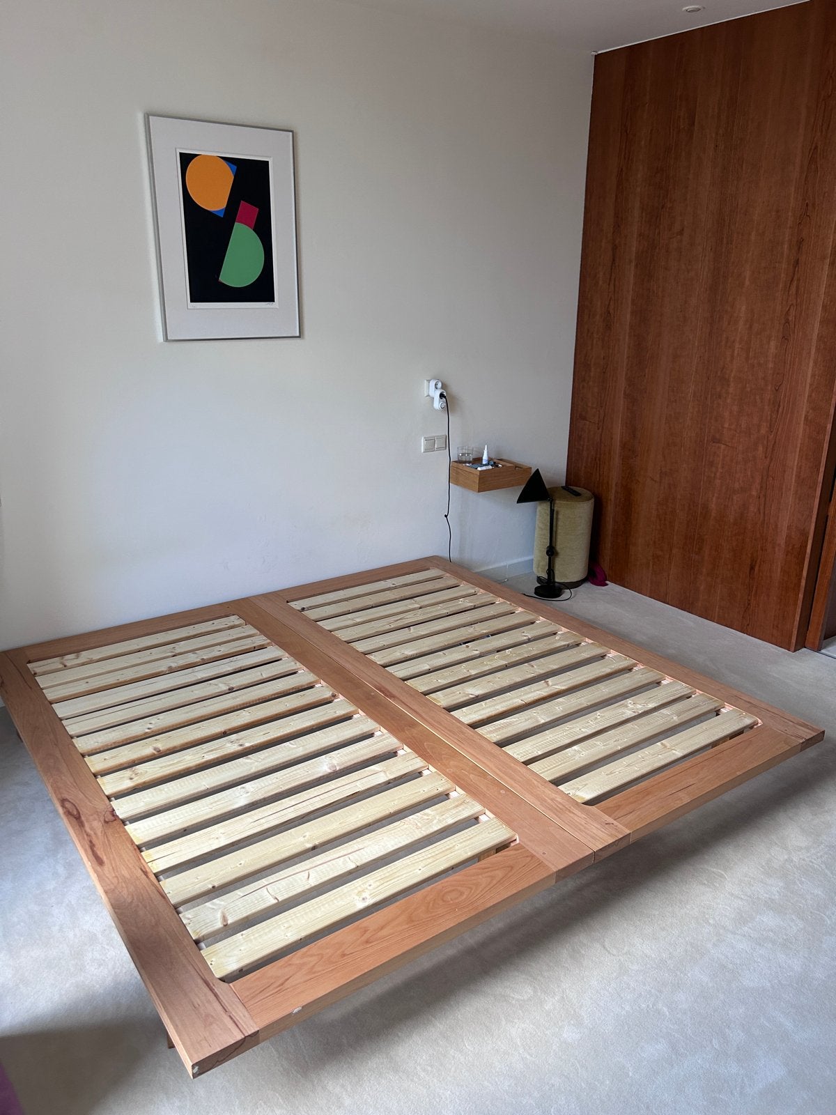 BED-TILEMAXOS 220x220 - coco-mat te koop, Ophalen, Tweepersoons, Zo goed als nieuw, Overige maten
