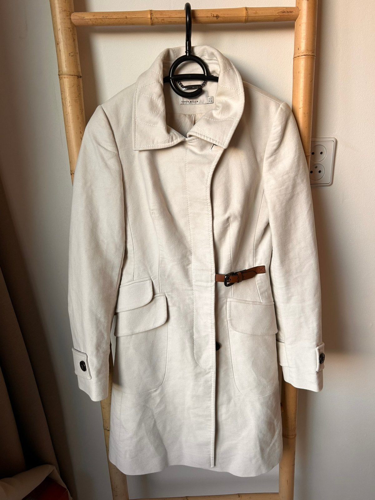 Karen Millen jas/trenchcoat maat 32/ 34, Ophalen of Verzenden, Zo goed als nieuw, Maat 36 (S), Beige