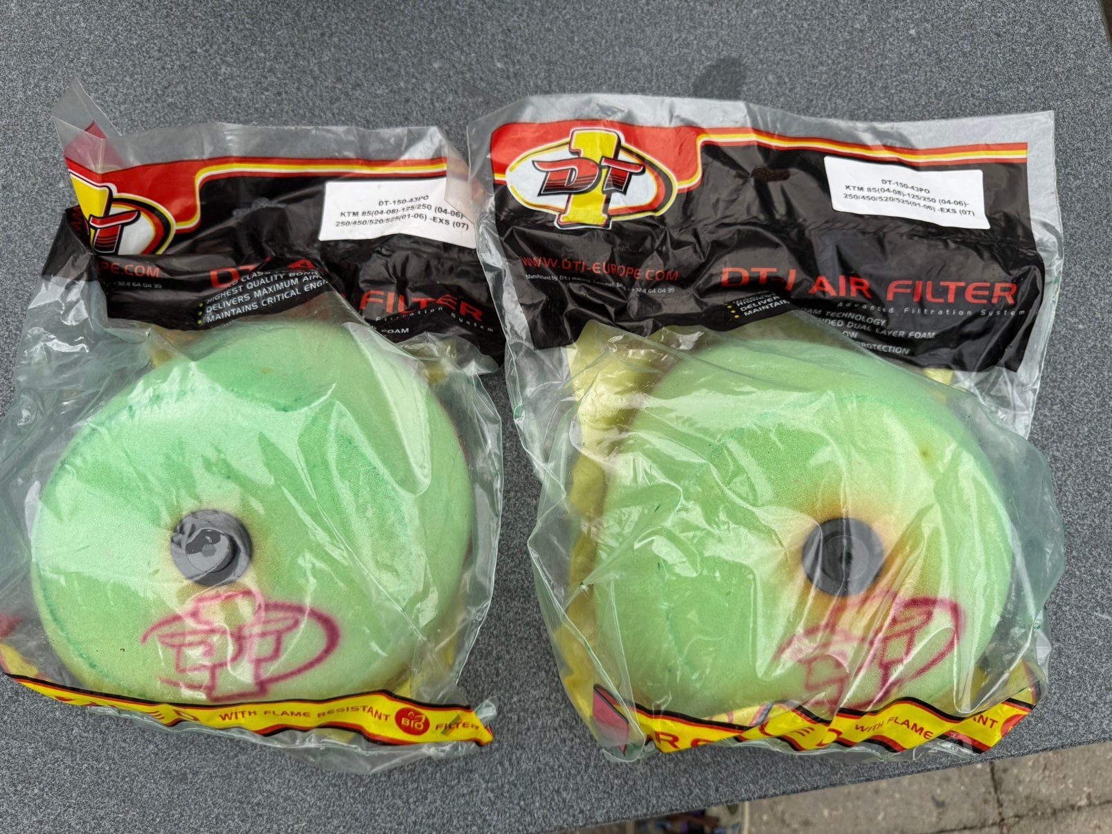 2x DT-I pre-oiled luchtfilter voor KTM EXC, Ophalen of Verzenden, Nieuw