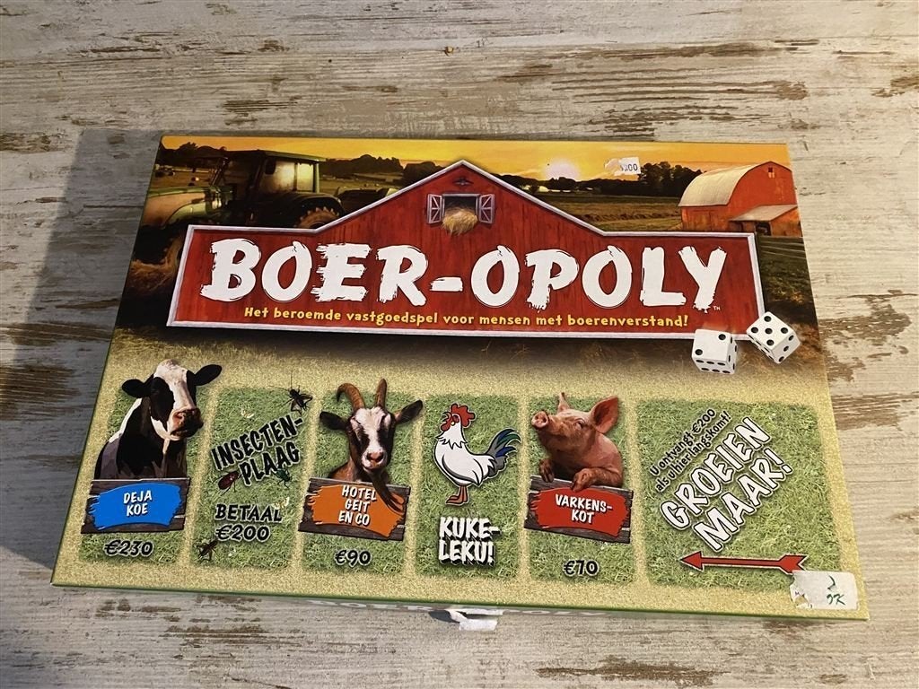 Boer-opoly het beroemde vastgoedspel boerenverstand [s560], Verzenden, Zo goed als nieuw