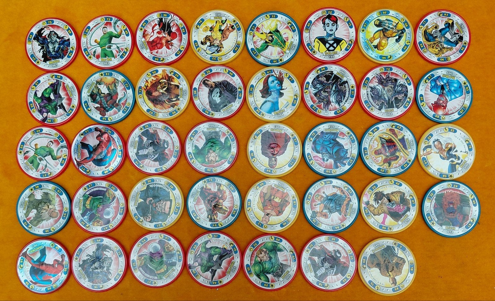 39 stuks Marvel X-Men Pogs / Flippo's / Tazos, Ophalen of Verzenden, Gebruikt