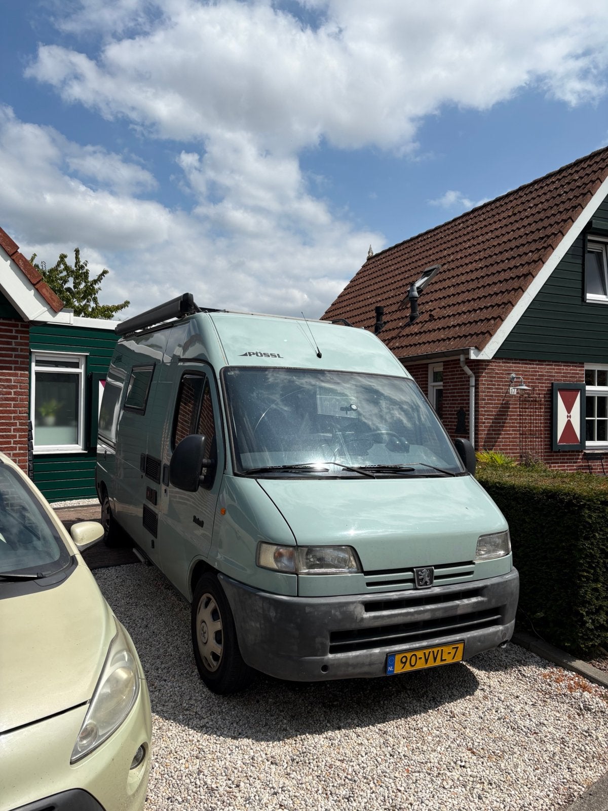 Nette groene Possl buscamper., Caravans en Kamperen, Campers, Buscamper of Camperbus, Ringverwarming, Achteruitrijcamera, Pössl