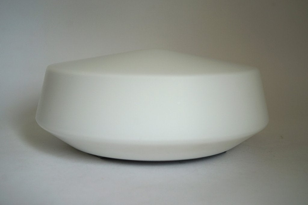 vintage plafondlamp rzb 1-1012 only glass bauhaus stijl B, Huis en Inrichting, Gebruikt, Design, 25 cm, Wit