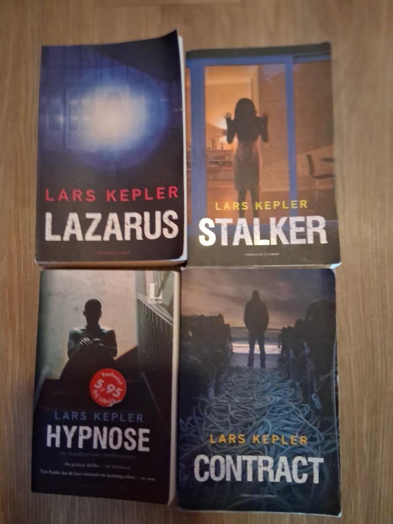 Lars Kepler Boeken Set van 4: Lazarus, Stalker, Hypnose, Con, Ophalen of Verzenden, Gelezen, Scandinavië