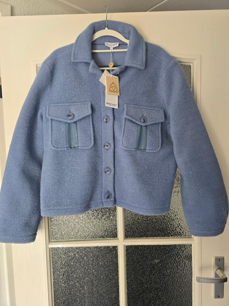 Nieuw maicazz tussenjas lichtblauw xl, Ophalen of Verzenden, Nieuw, Maat 46/48 (XL) of groter, Blauw