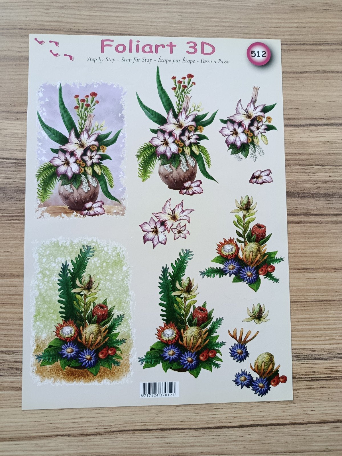 Bloemen met pot Knipvel,, Ophalen of Verzenden, Nieuw, Overige thema's, Knipvel