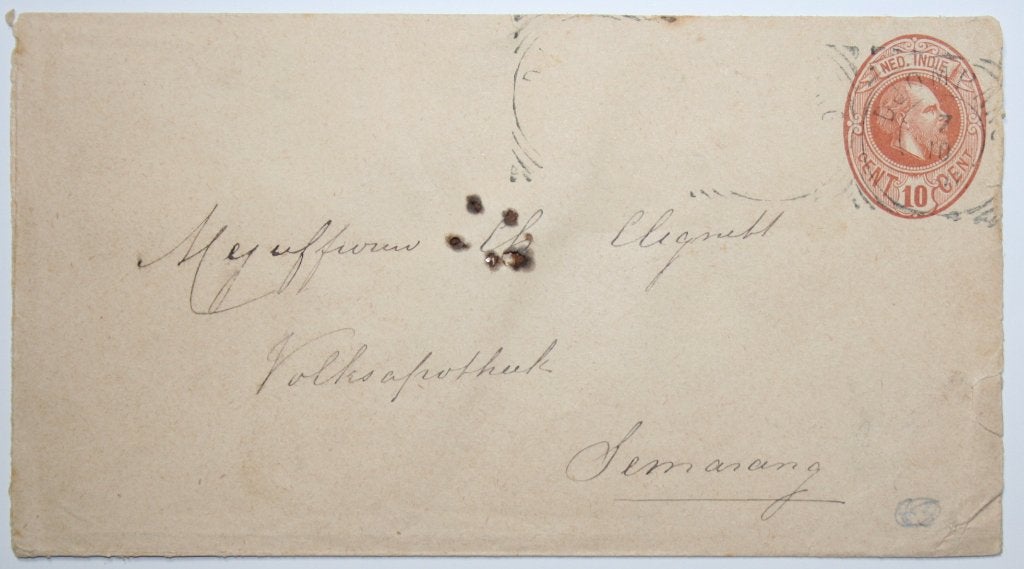 Ned. Indië , voorgefrankeerd envelopje uit 1920, Ophalen of Verzenden, Briefkaart