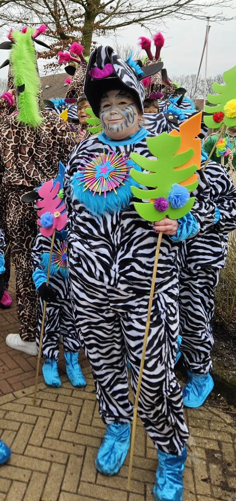 Zebrapak, Carnaval, Maat 42/44 (L), Ophalen of Verzenden, Kleding