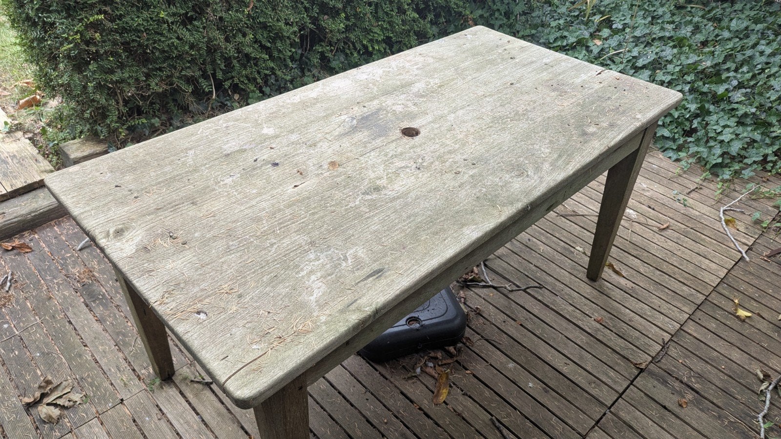 Teakhouten tuintafel 160x80 cm, 75 cm hoog, Tuin en Terras, Tuintafels, Ophalen, Gebruikt, Rechthoekig, Teakhout