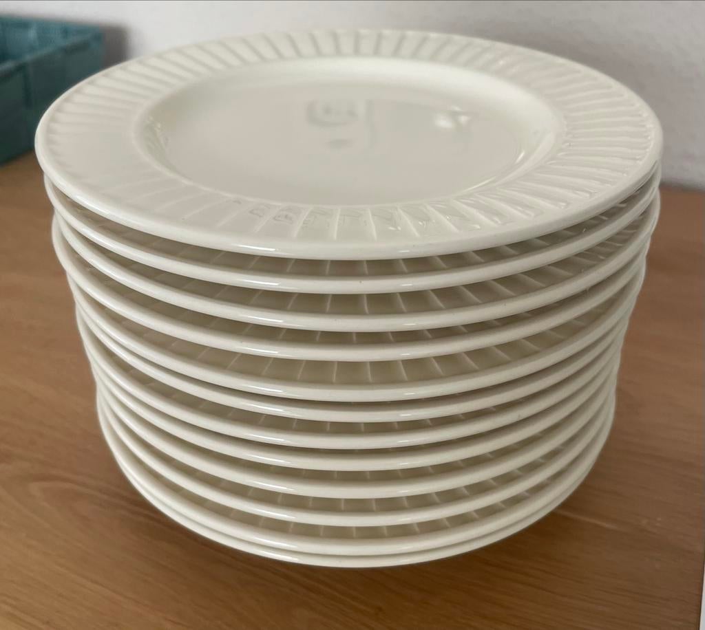 12x Prince of Wales gebaksbordjes, Huis en Inrichting, Keuken | Servies, Gebruikt, Keramiek, Ophalen of Verzenden, Bord(en)