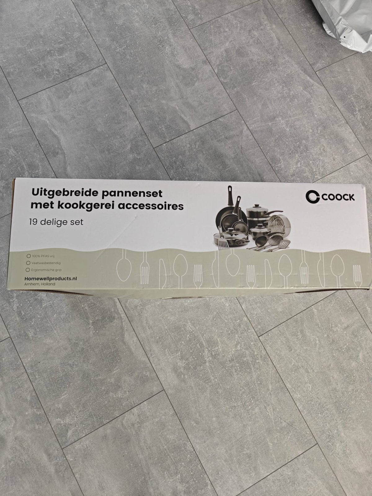 COOCK Uitgebreide Pannenset met Kookgerei nieuw in doos, Ophalen, PFAS-vrij, Nieuw, Pannenset