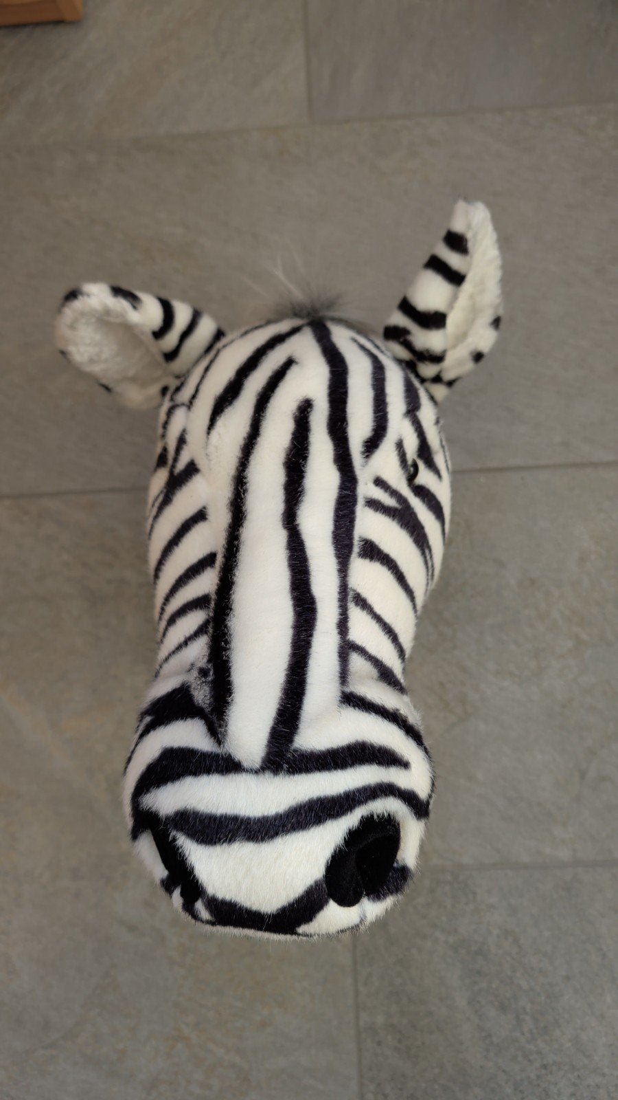 Zebra knuffelkop wanddecoratie, Ophalen of Verzenden, Zo goed als nieuw