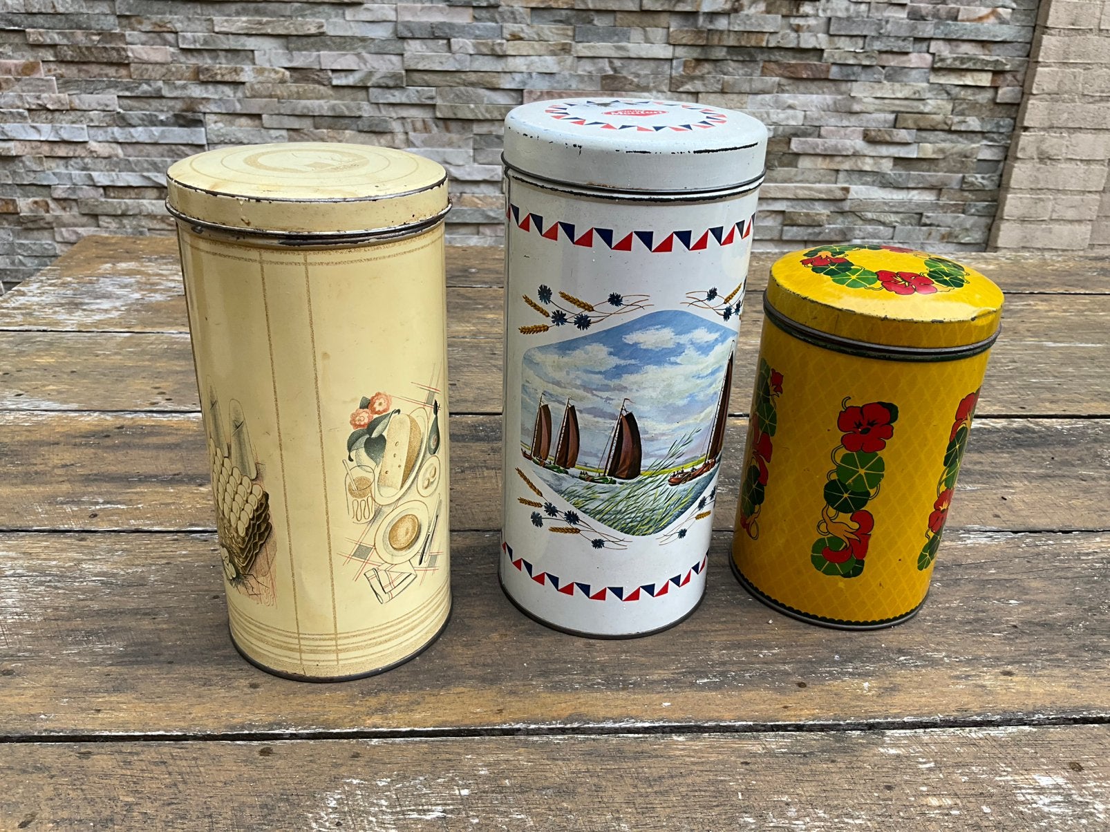 Beschuit trommels, Ophalen of Verzenden, Gebruikt, Beschuit