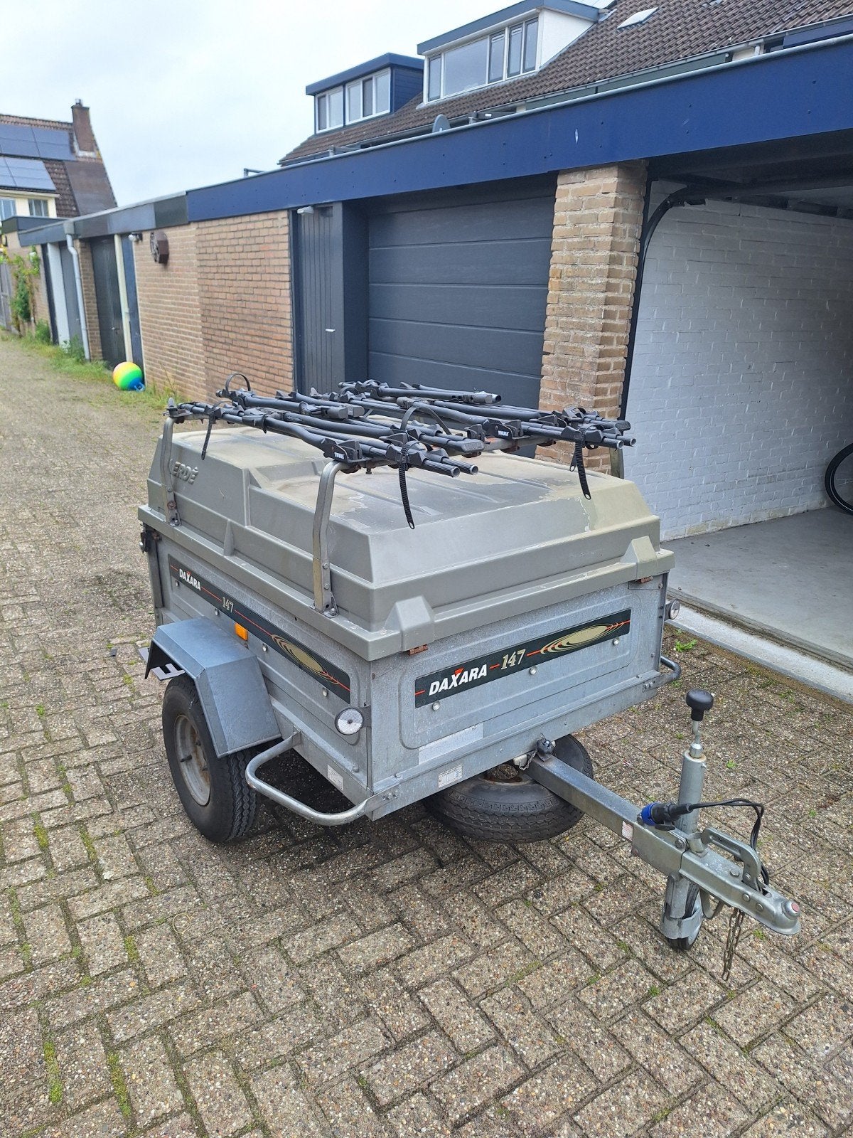 Daxara 147 Aanhangwagen met fietsendrager, Auto diversen, Aanhangers en Bagagewagens, Ophalen, Gebruikt