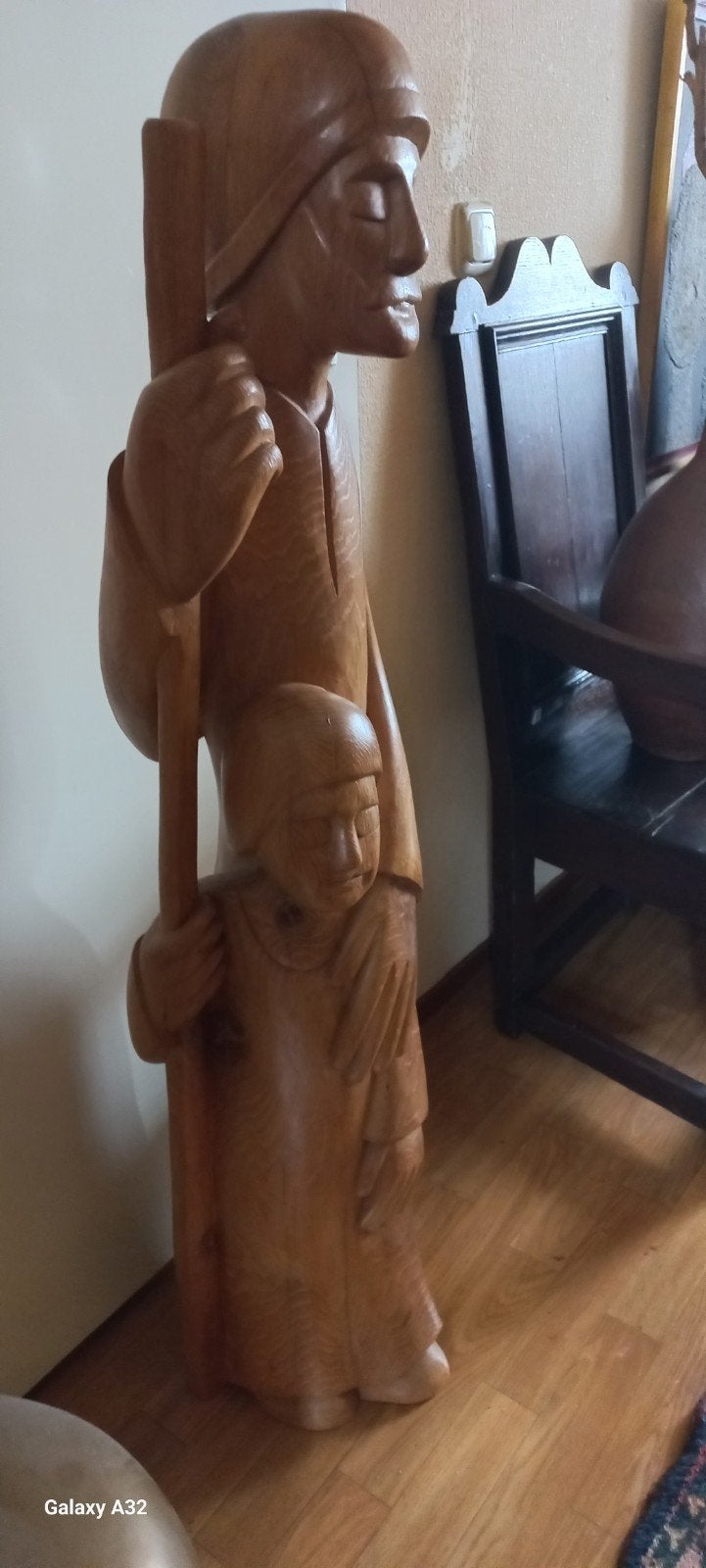 Eiken Beeld Sint Jozef - Maurice Pelgrims (1941 -2019 )., Ophalen