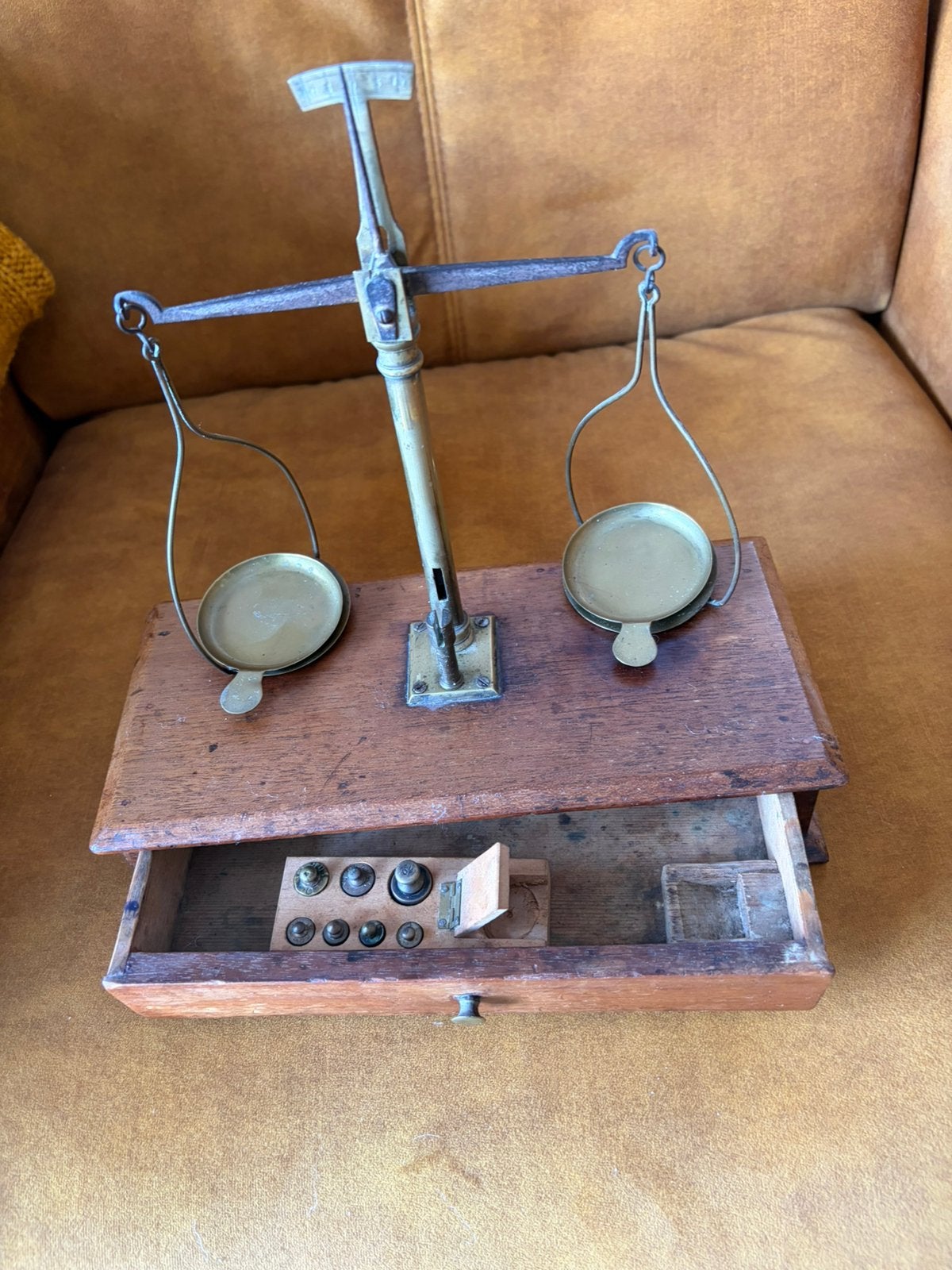 Apotheker weegschaal, Ophalen, Minder dan 10 kg, Zo goed als nieuw, Personenweegschaal