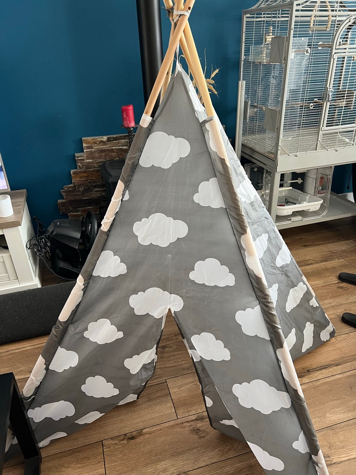 Tipi tent met wolkenprint in goede staat, Ophalen of Verzenden, Zo goed als nieuw
