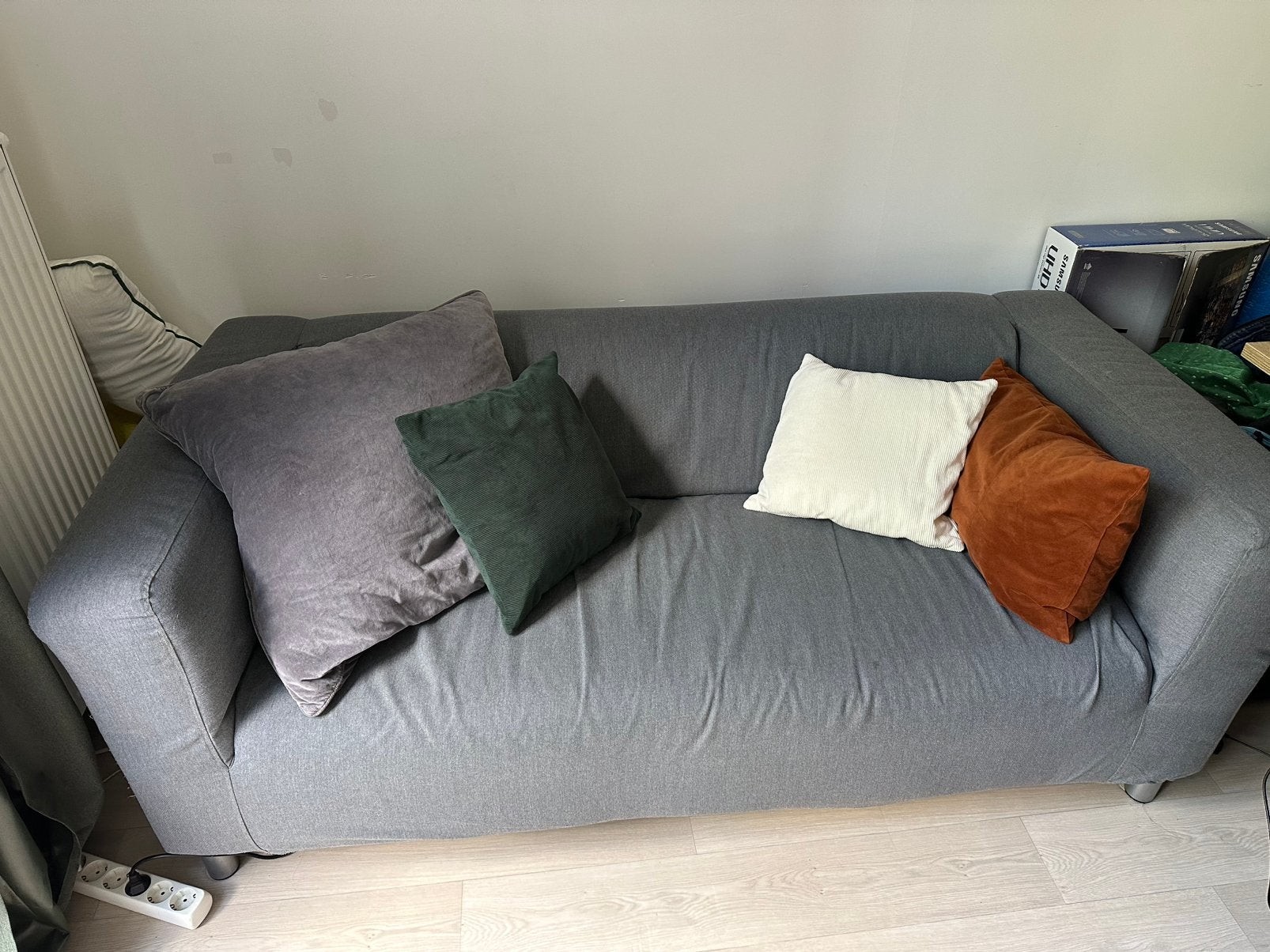 Klippan 2-zits bank Ikea met grijze wasbare hoes, 150 tot 200 cm, Tweepersoons, 75 tot 100 cm, Ophalen of Verzenden