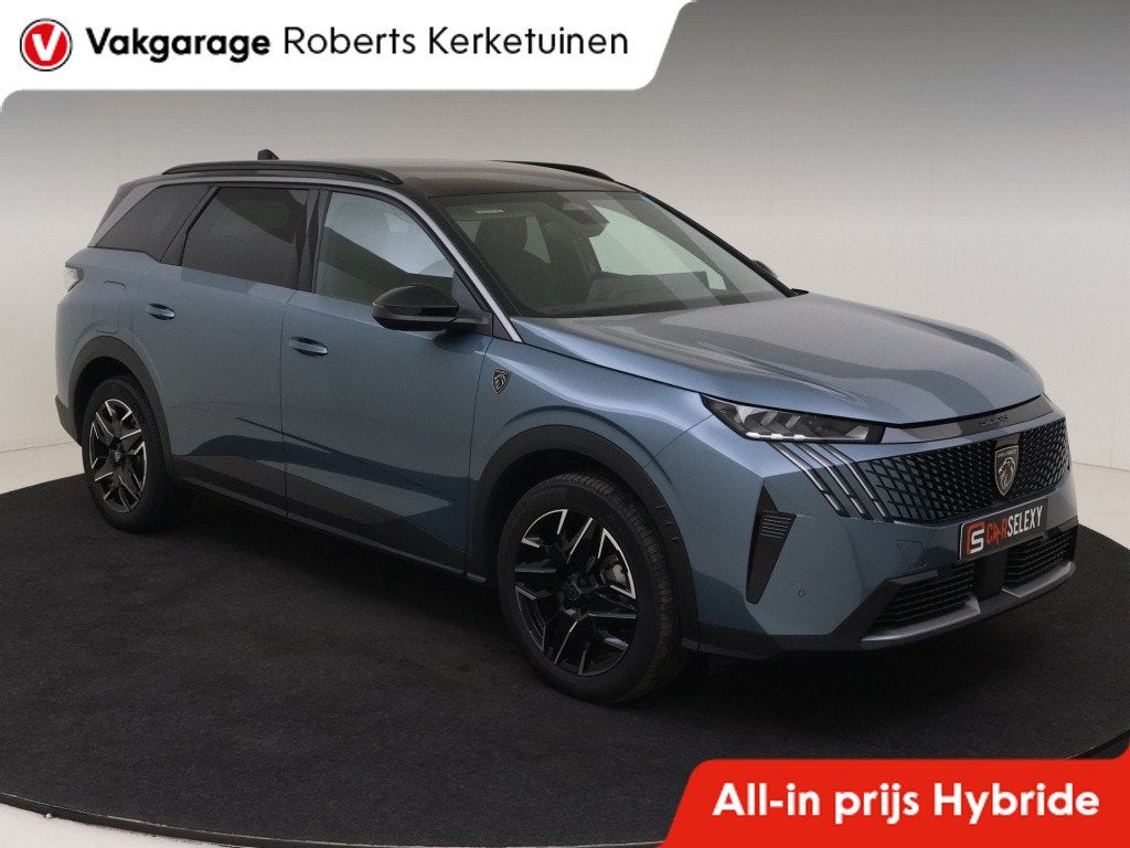 Peugeot 5008 Hybrid 145PK GT Automaat 7-Persoons Navigatie C, Auto's, Peugeot, Gebruikt, 1199 cc, Blauw, Bedrijf