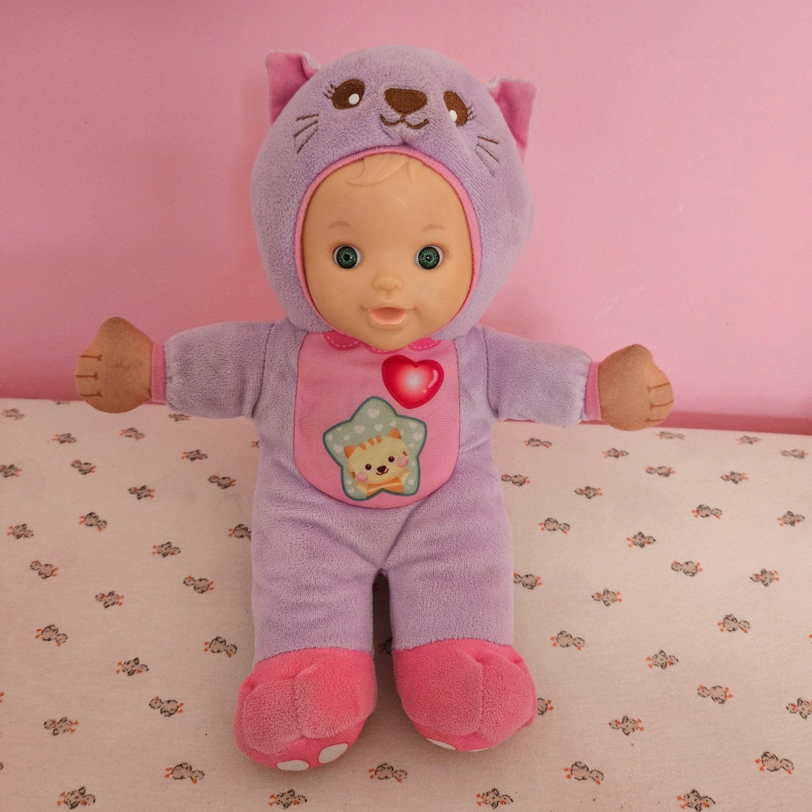 Vtech Little love knuffel kat pop met geluid, Ophalen of Verzenden, Zo goed als nieuw, Babypop