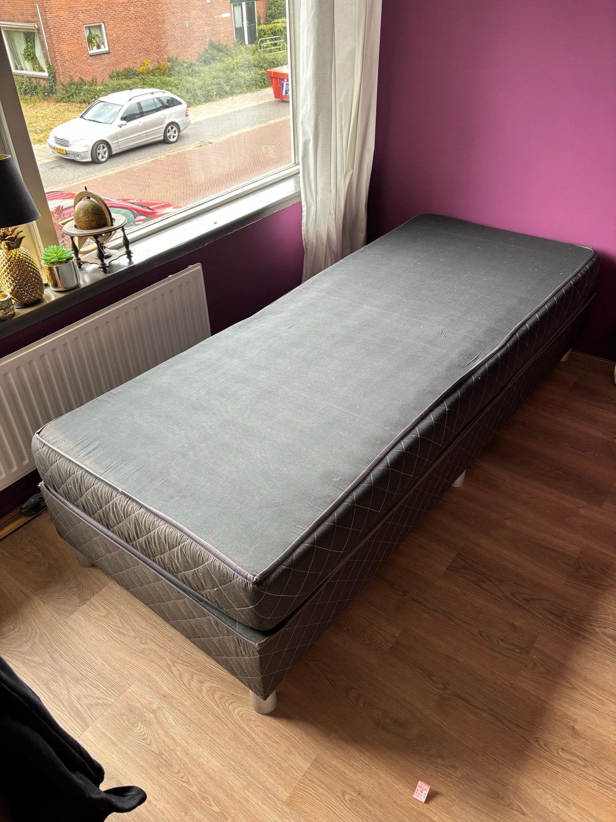 Gratis eenpersoons boxspring 80x200cm, Huis en Inrichting, Slaapkamer | Boxsprings, Ophalen, Gebruikt, Eenpersoons, 80 cm