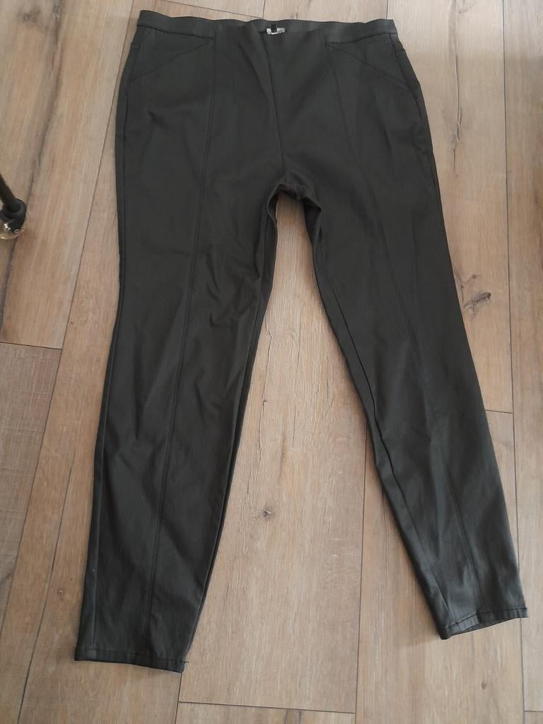 MS Mode Zwarte Imitatie Leren Broek Maat 52, Kleding | Dames, Broeken en Pantalons, Zwart, Maat 46/48 (XL) of groter, Ophalen of Verzenden