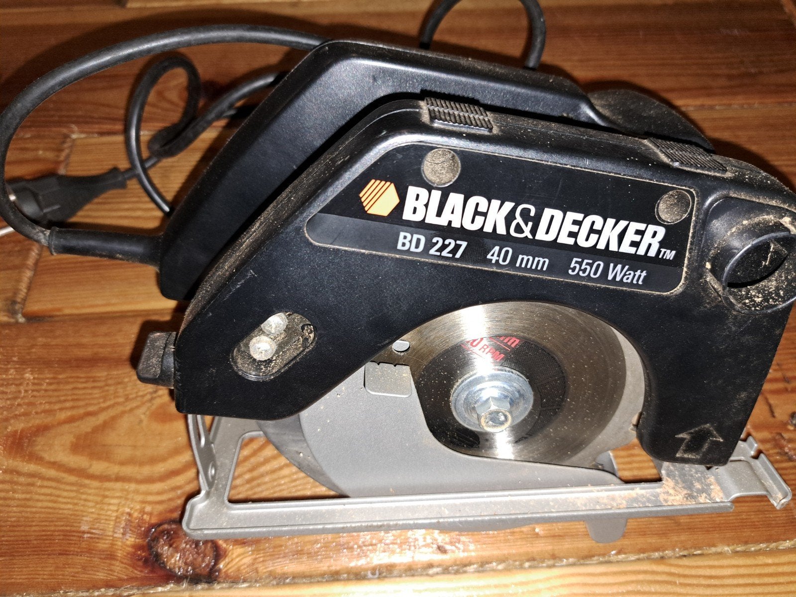 Black & Decker BD227 Cirkelzaagmachine - Compleet!, Gebruikt, Cirkelzaag, Ophalen of Verzenden, Black & Decker